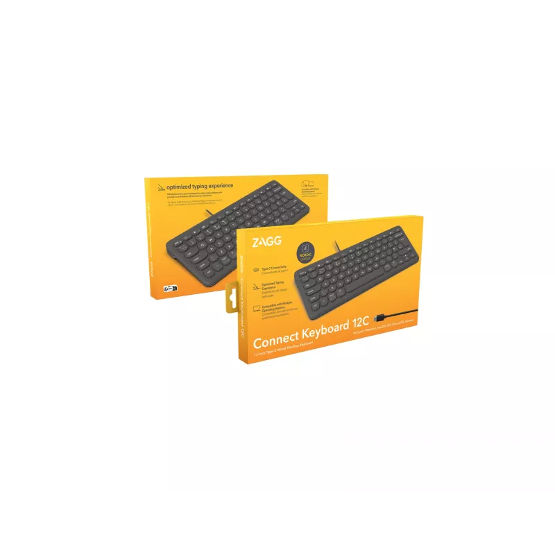 ZAGG Connect 12C Πληκτρολόγιο Universal USB QWERTY Σκανδιναβικό Μαύρο