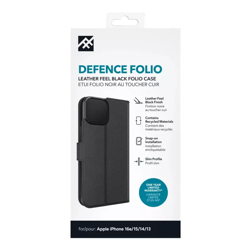 IFROGZ Defence Folio Θήκη κινητού 15,5 cm (6,1 inch) Μαύρο