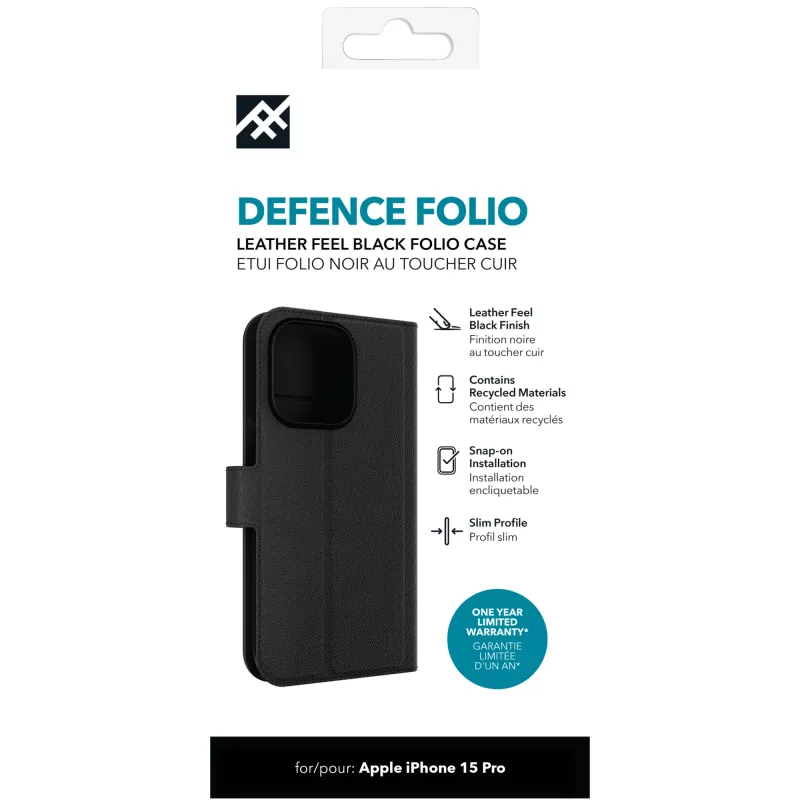 IFROGZ Defence Folio Θήκη κινητού 15,5 cm (6,1 inch) Μαύρο