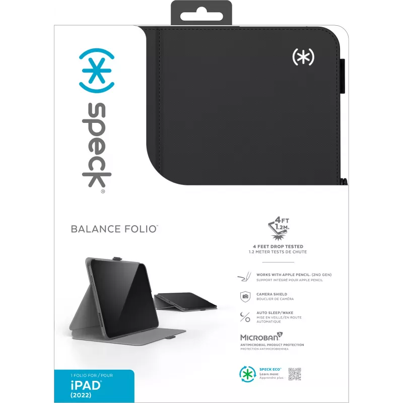 Speck Balance Folio Case Apple iPad 10,9 (2022) Μαύρο – με Microban