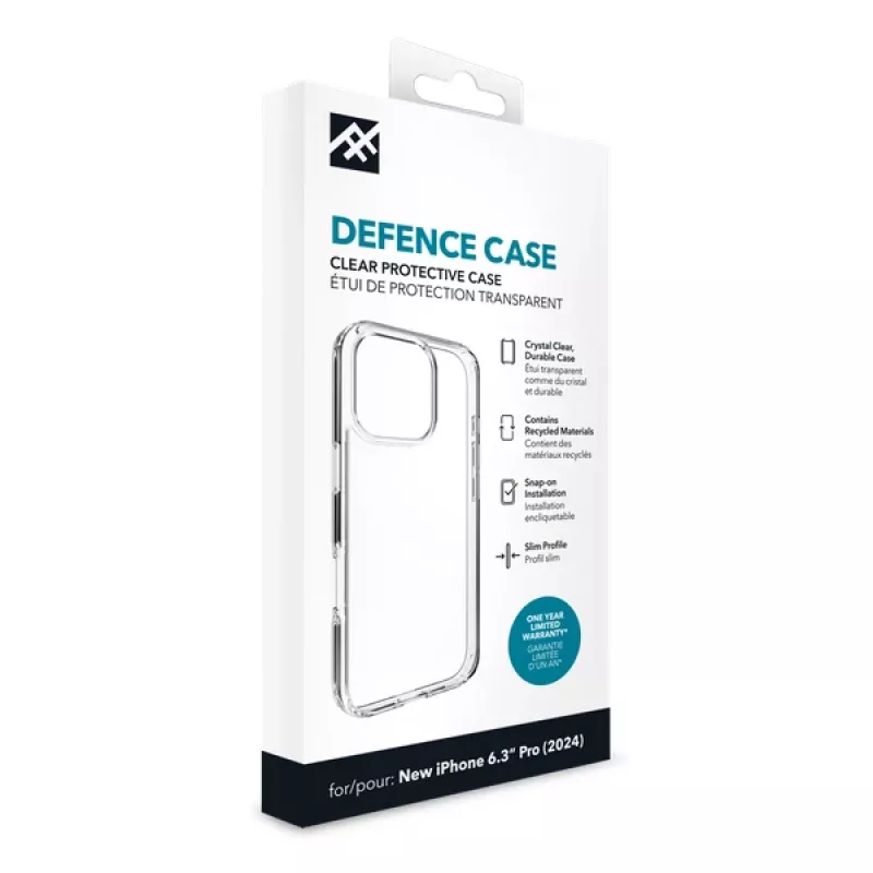 IFROGZ IF Defence Case Apple iPhone 16 Pro Clear INTL, θήκη, Apple, iPhone 16 Pro, 16 cm (6,3″), Διάφανο