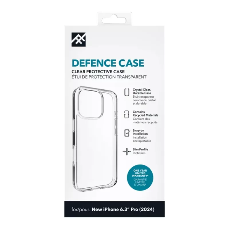 IFROGZ IF Defence Case Apple iPhone 16 Pro Clear INTL, θήκη, Apple, iPhone 16 Pro, 16 cm (6,3″), Διάφανο