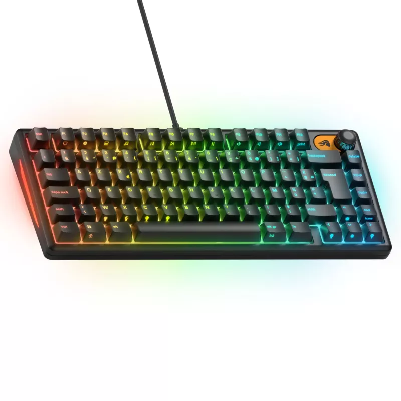 Glorious Gaming GMBK 75% Πληκτρολόγιο USB AZERTY Γαλλικά Μαύρο