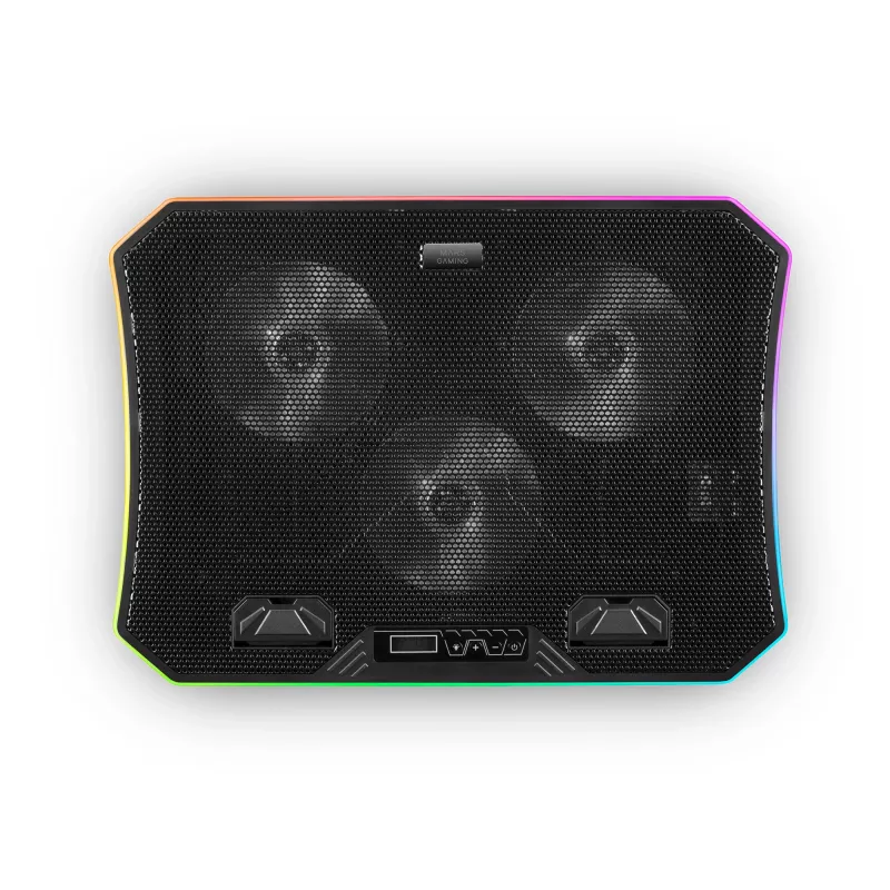 Mars Gaming MNBC6, Βάση ψύξης + Στήριγμα XL 19'' ARGB, 3 ανεμιστήρες, Φορητό Στήριγμα