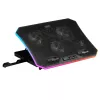 Mars Gaming MNBC6, Βάση ψύξης + Στήριγμα XL 19'' ARGB, 3 ανεμιστήρες, Φορητό Στήριγμα