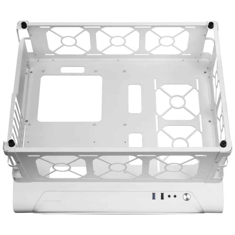 Mars Gaming MCB Λευκό Κουτί Gaming PC ATX-XL Custom Premium Edition Modular Δομή δύο θαλάμων