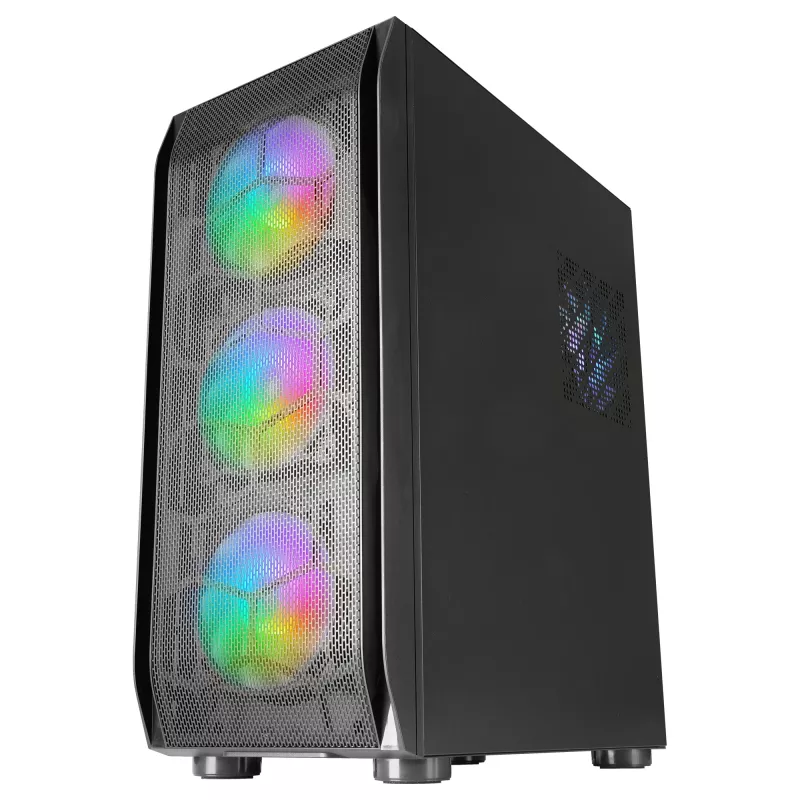 Mars Gaming MC-KX μαύρο Premium E-ATX Gaming Tower FREEZER CPU-System 5 ultra-αθόρυβοι ARGB ανεμιστήρες ARGB controller και RF controller Mesh πρόσοψη