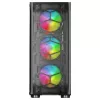 Mars Gaming MC-KX μαύρο Premium E-ATX Gaming Tower FREEZER CPU-System 5 ultra-αθόρυβοι ARGB ανεμιστήρες ARGB controller και RF controller Mesh πρόσοψη