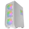 Mars Gaming MC-KX λευκό Premium E-ATX Gaming Tower FREEZER CPU System 5 ultra-αθόρυβοι ARGB ανεμιστήρες ARGB controller και RF controller Mesh πρόσοψη