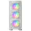 Mars Gaming MC-KX λευκό Premium E-ATX Gaming Tower FREEZER CPU System 5 ultra-αθόρυβοι ARGB ανεμιστήρες ARGB controller και RF controller Mesh πρόσοψη