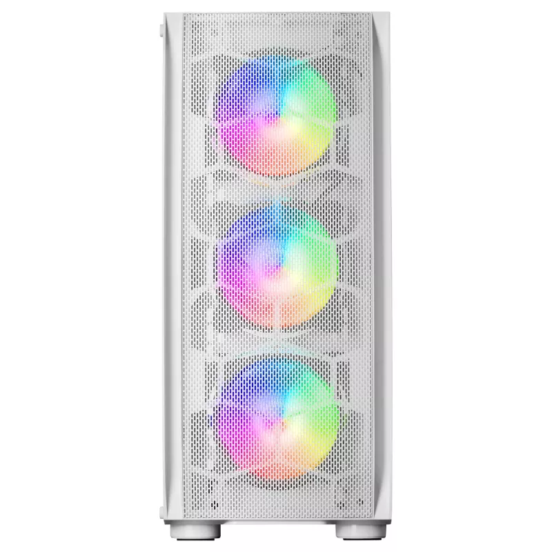 Mars Gaming MC-KX λευκό Premium E-ATX Gaming Tower FREEZER CPU System 5 ultra-αθόρυβοι ARGB ανεμιστήρες ARGB controller και RF controller Mesh πρόσοψη