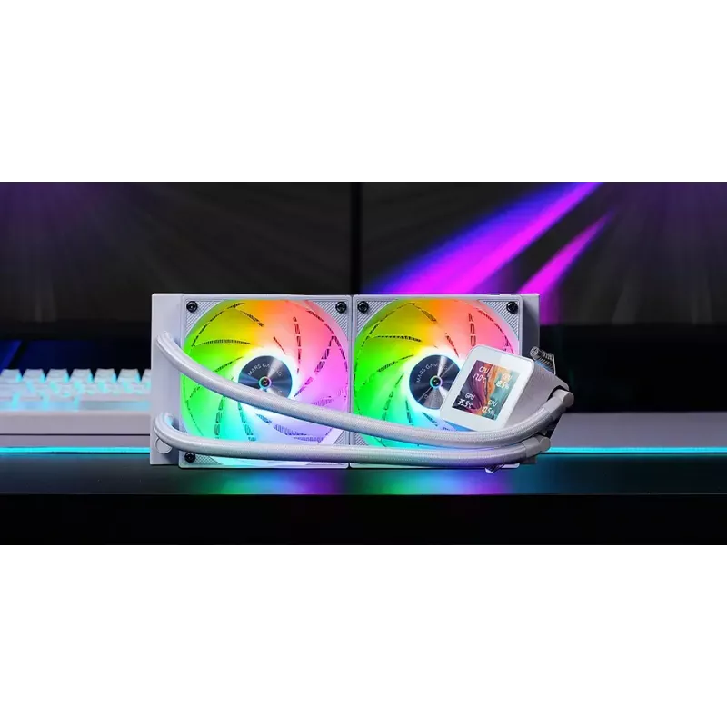 Mars Gaming ML-VISION240W Υδρόψυκτη CPU AIO, 240 mm, RGB, Λευκή