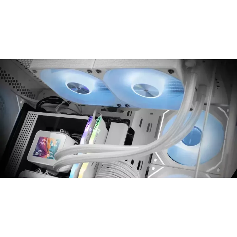 Mars Gaming ML-VISION240W Υδρόψυκτη CPU AIO, 240 mm, RGB, Λευκή
