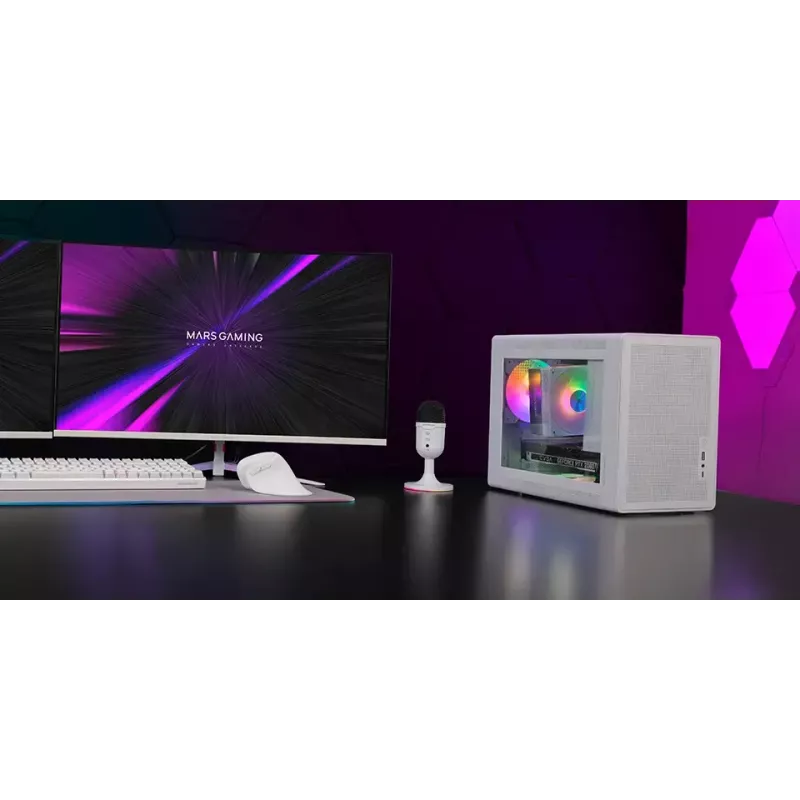 Κουτί υπολογιστή Mars Gaming MCXPSW mATX Λευκό