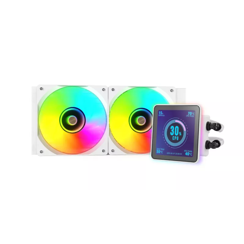 Mars Gaming ML-VISIONPRO240W Υδρόψυκτη CPU AIO 12 cm Λευκή 1 τεμ.