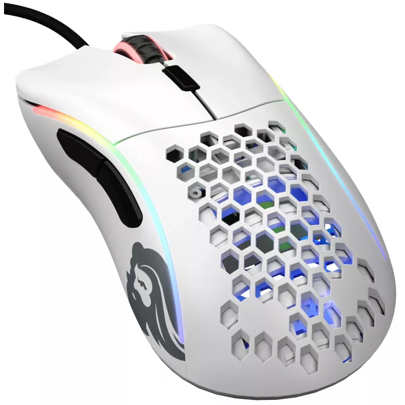 Glorious Gaming Glorious Model D Minus - ματ λευκό, δεξιόχειρας, οπτικό, USB Type-A, 3200 DPI, 1 ms, λευκό