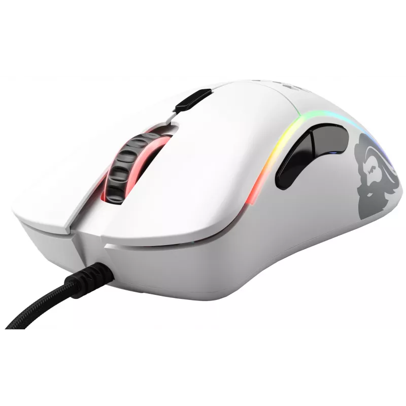 Glorious Gaming Glorious Model D Minus - ματ λευκό, δεξιόχειρας, οπτικό, USB Type-A, 3200 DPI, 1 ms, λευκό