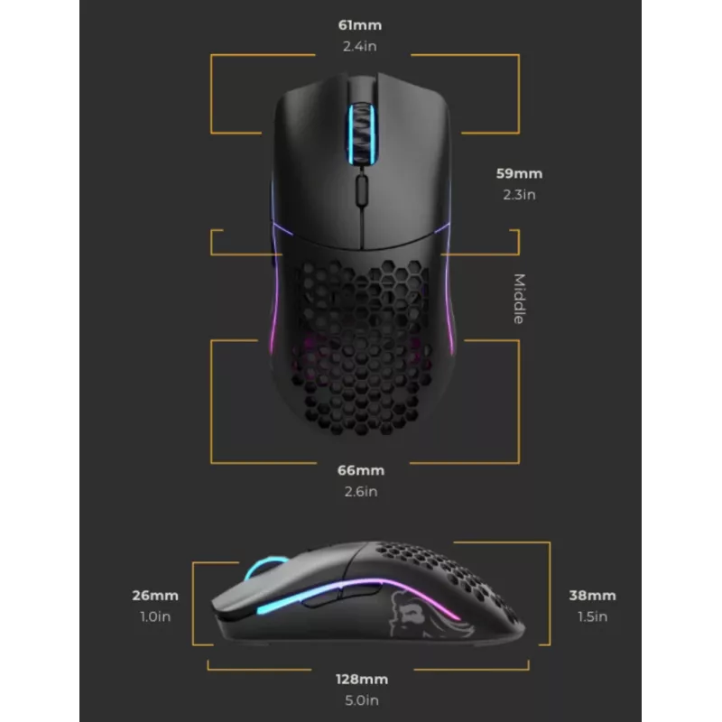 Glorious Gaming Glorious Model O Wireless - ματ μαύρο, δεξιόχειρας, οπτικό, RF Wireless, 19000 DPI, 1 ms, μαύρο
