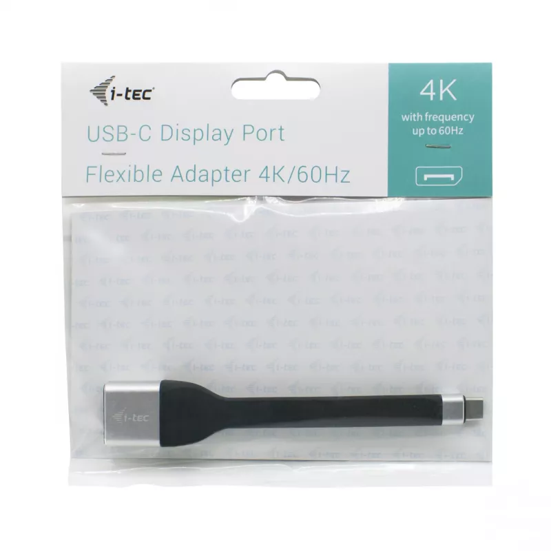 ITEC USB-C σε DisplayPort adapter i-tec USB-C επίπεδος DP adapter 4K/60 Hz, καλώδιο 0,11 m, μαύρο