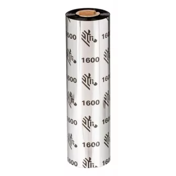 Zebra 1600 κερί θερμομεταφοράς μελανοταινία 450 m Μαύρο