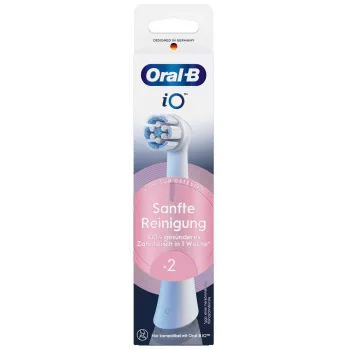 Κεφαλές ηλεκτρικής οδοντόβουρτσας Oral-B iO Gentle Cleaning λευκές, συσκευασία 2 τεμ.