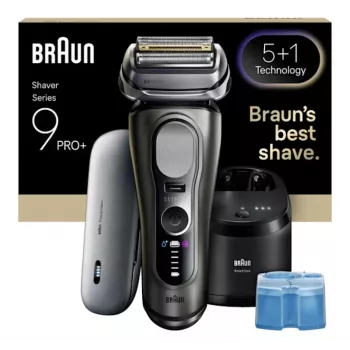 Ξυριστική μηχανή με φύλλα Braun Series 9 Pro+ 9675cc γκρι ασημί ανοξείδωτο ατσάλι