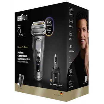 Ξυριστική μηχανή με φύλλα Braun Series 9 Pro+ 9675cc γκρι ασημί ανοξείδωτο ατσάλι