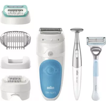 Braun Silk-épil 5 810 + Gillette Venus Trimmer 28 τσιμπιδάκια μπλε, λευκό