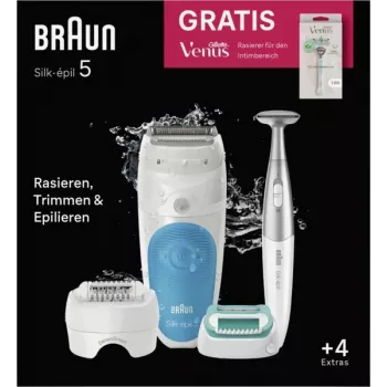 Braun Silk-épil 5 810 + Gillette Venus Trimmer 28 τσιμπιδάκια μπλε, λευκό