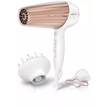 Πιστολάκι μαλλιών Philips MoistureProtect Sensor HP8280/00 — 2300 W, μοτέρ DC, 6 ταχύτητες, ιονικό, κρύος αέρας, μωβ/λευκό