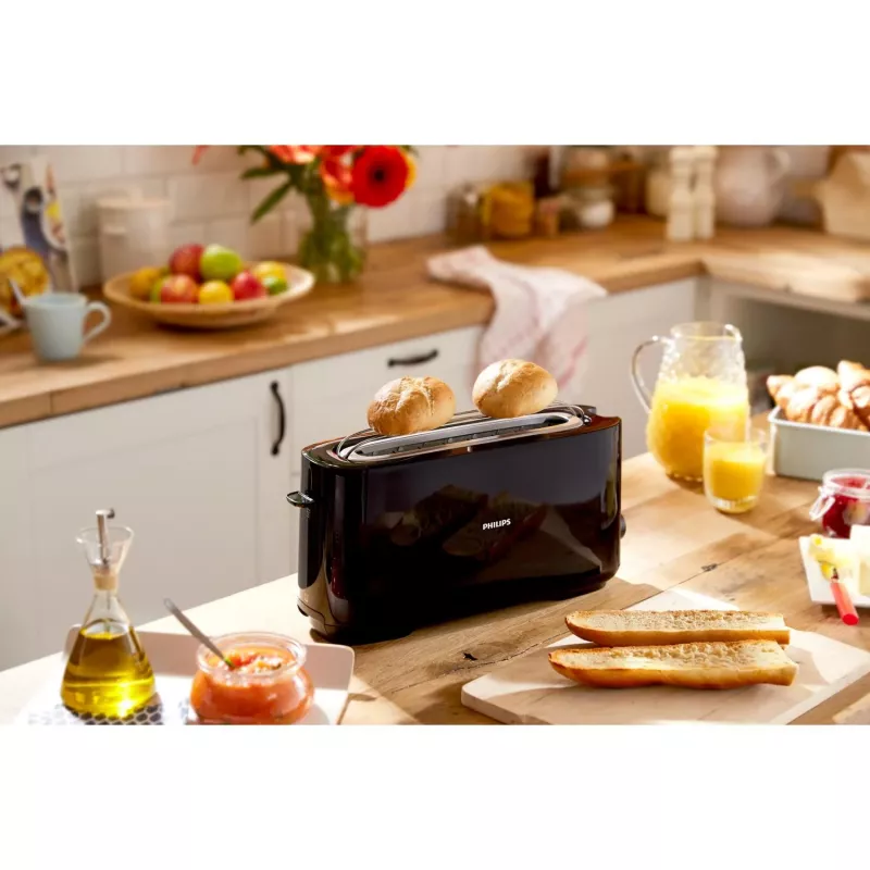 Philips Daily Collection HD2590/90 τοστιέρα – μακριά σχισμή, μαύρη