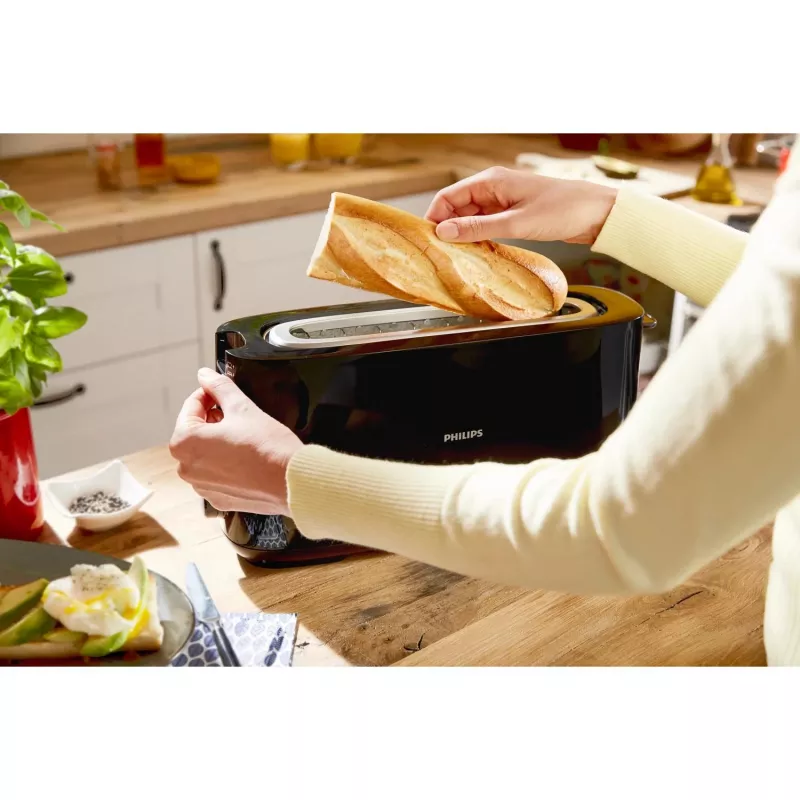 Philips Daily Collection HD2590/90 τοστιέρα – μακριά σχισμή, μαύρη