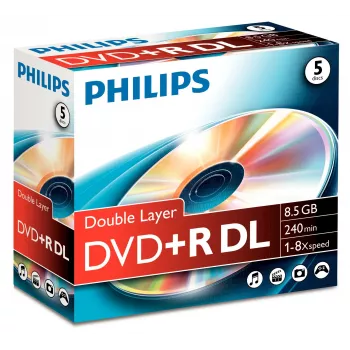DVD+R DL Philips DR8S8J05C/00 8,5 GB 240 λεπτά 8x
