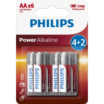 Μπαταρία μίας χρήσης Philips Power Alkaline LR6P6BP/10
