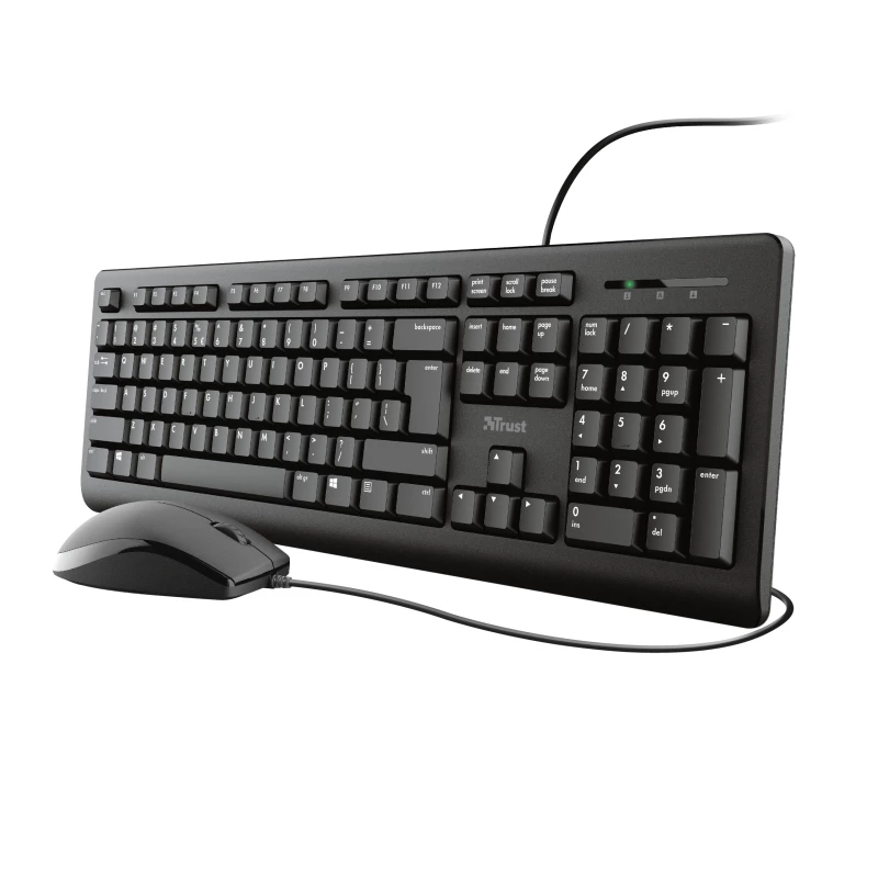 Trust Primo πληκτρολόγιο και ποντίκι Universal USB AZERTY βελγικό μαύρο