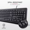 Trust Primo πληκτρολόγιο και ποντίκι Universal USB AZERTY βελγικό μαύρο