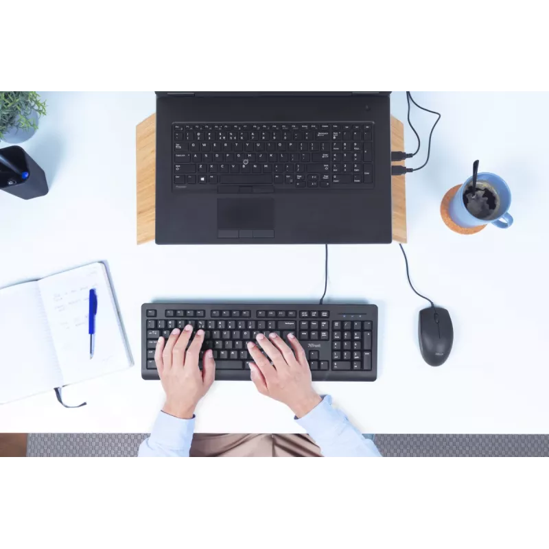 Trust Primo πληκτρολόγιο Universal USB AZERTY βελγικό μαύρο