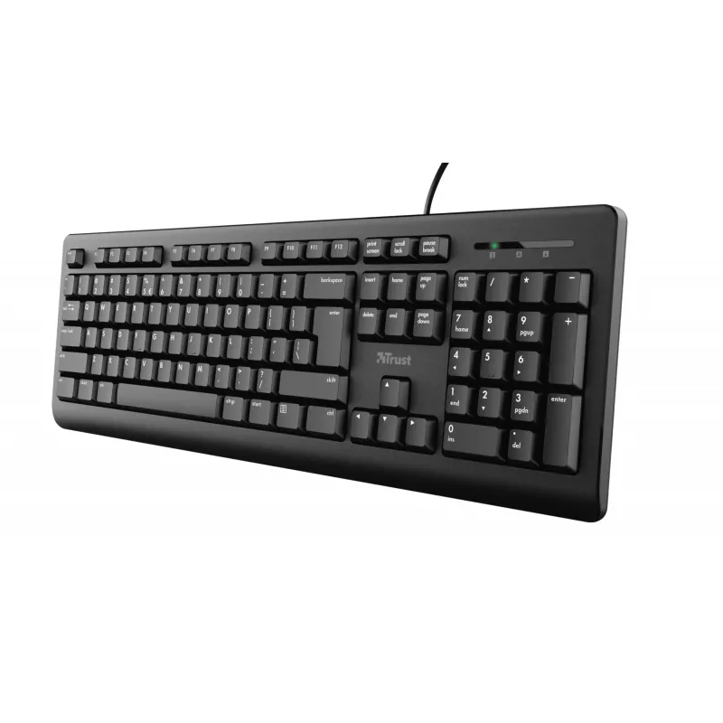 Trust Primo πληκτρολόγιο και ποντίκι γραφείου USB QWERTY γερμανικό μαύρο