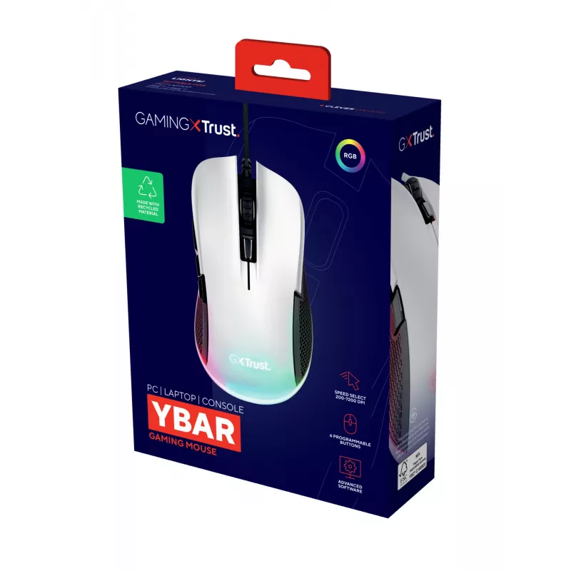 Trust GXT 922 Ybar ποντίκι gaming για δεξιόχειρες USB Type-A οπτικό 7200 DPI