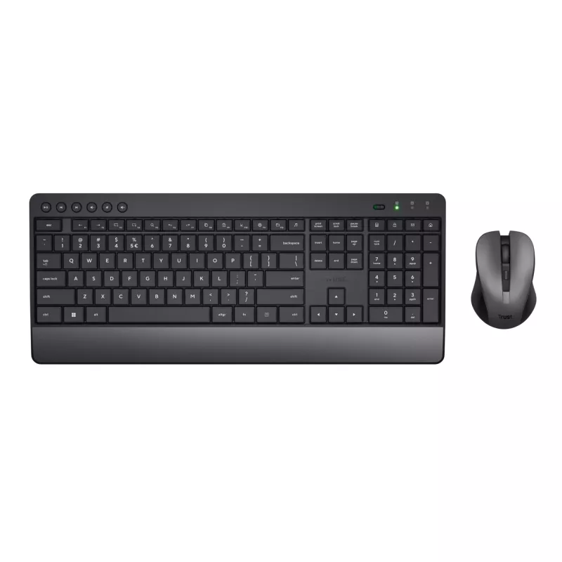Trust Trezo πληκτρολόγιο και ποντίκι γραφείου RF Wireless AZERTY βελγικό μαύρο