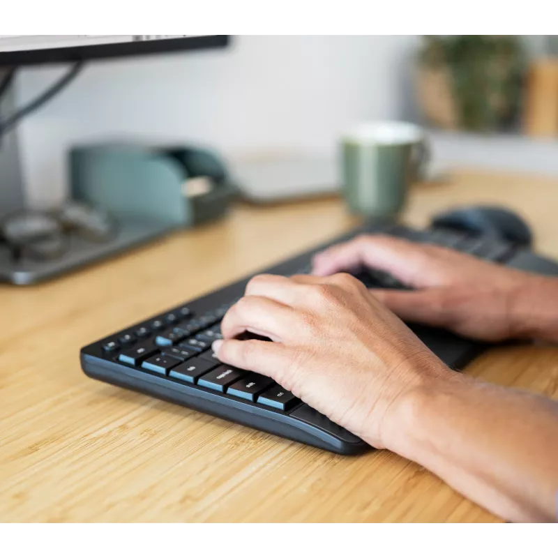 Trust Trezo πληκτρολόγιο και ποντίκι γραφείου RF Wireless AZERTY βελγικό μαύρο