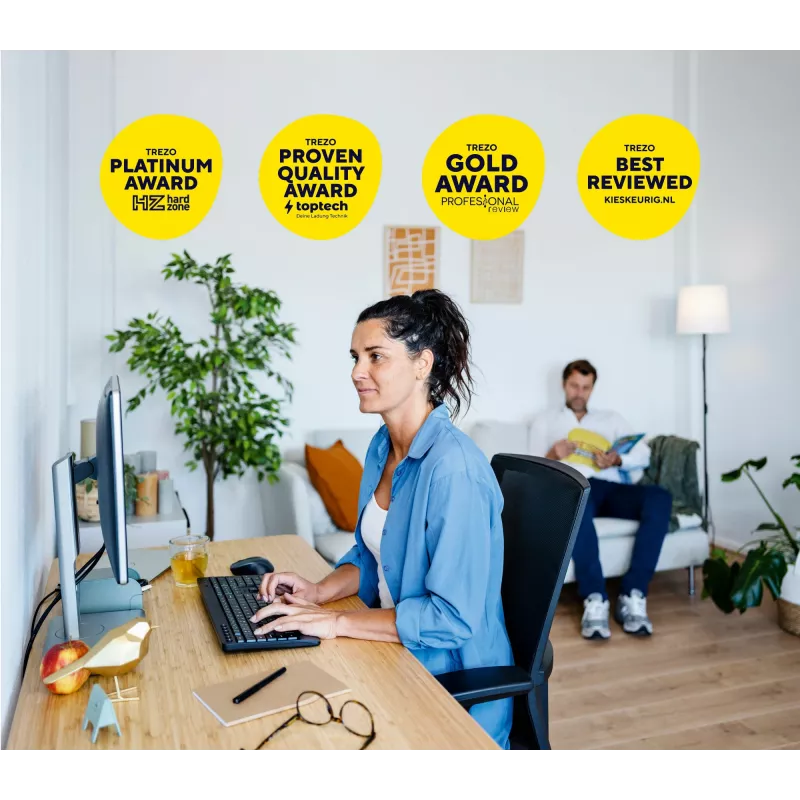 Trust Trezo πληκτρολόγιο και ποντίκι γραφείου RF Wireless AZERTY βελγικό μαύρο