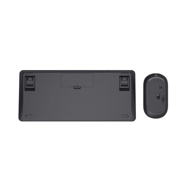 Trust Lyra πληκτρολόγιο, με ποντίκι, γραφείου, RF Wireless + Bluetooth, AZERTY, βελγικό, μαύρο
