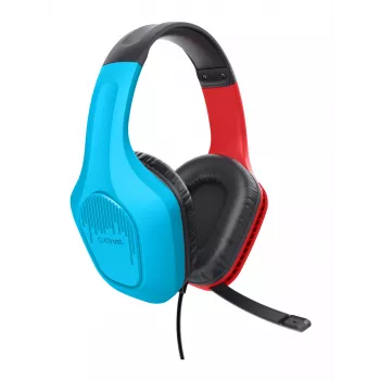 Trust GXT 416S Zirox Headset ενσύρματο με κεφαλόδεσμο Gaming Μαύρο, Κυανό, Κόκκινο
