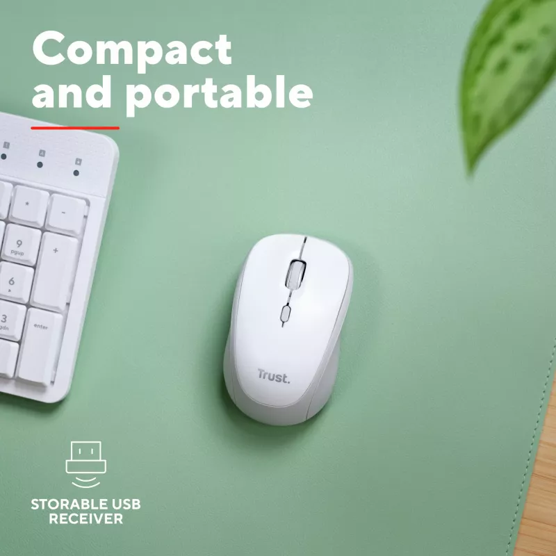 Trust Yvi+ Ποντίκι Universal Αμφίχειρο RF Wireless + Bluetooth Οπτικό 1600 DPI