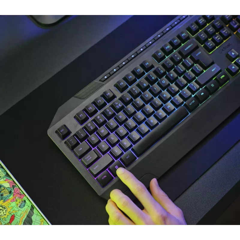 Trust GXT 836 Evocx Πληκτρολόγιο Gaming USB AZERTY Βελγικό Μαύρο