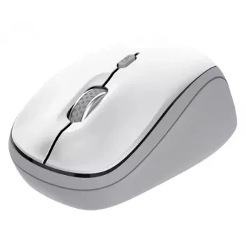 Ασύρματο οπτικό ποντίκι TRUST Yvi+ — Αμφίχειρο, RF Wireless, 1600 DPI, 4 κουμπιά, Λευκό