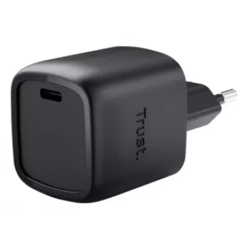 Φορτιστής Trust Maxo 30W USB-C GaN Φορτιστής εσωτερικού χώρου Ταχεία φόρτιση Μαύρο