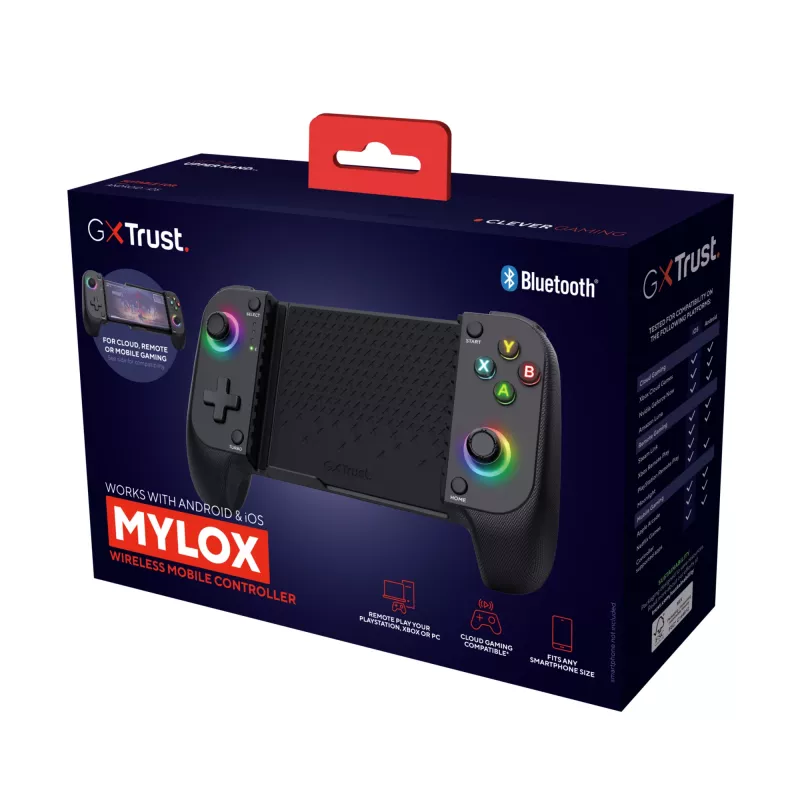 Trust GXT 735G Mylox Γκρι Bluetooth Gamepad Αναλογικό/Ψηφιακό Android, iOS