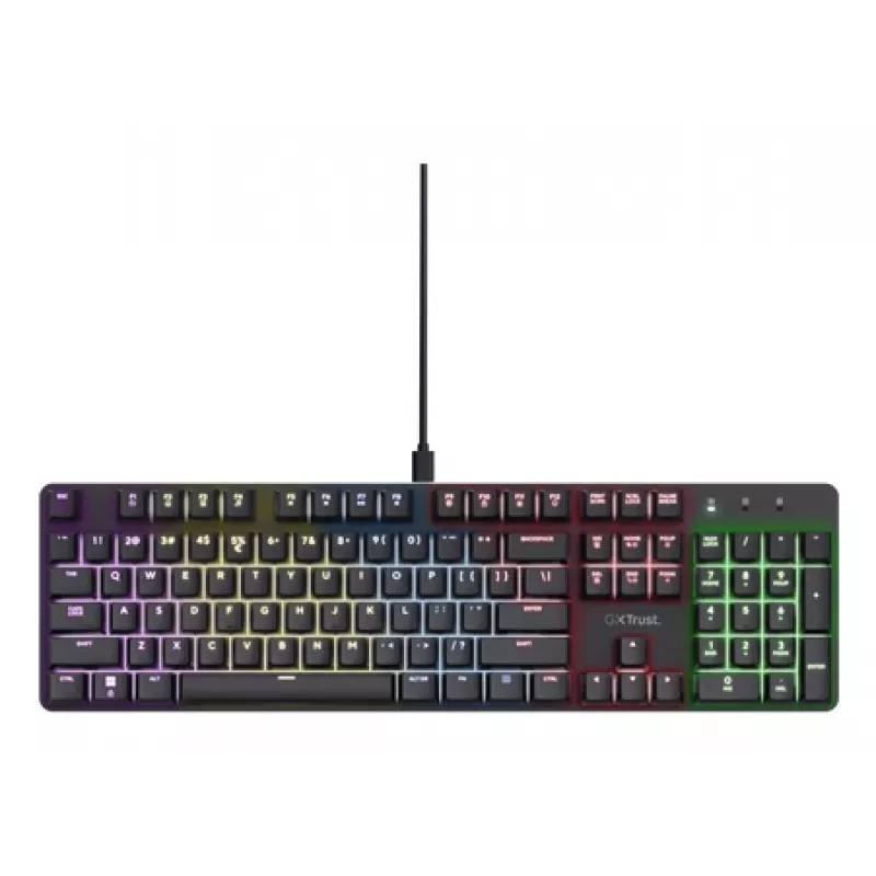 Trust GXT 871 Zora Πληκτρολόγιο Gaming USB AZERTY Βελγικό Μαύρο